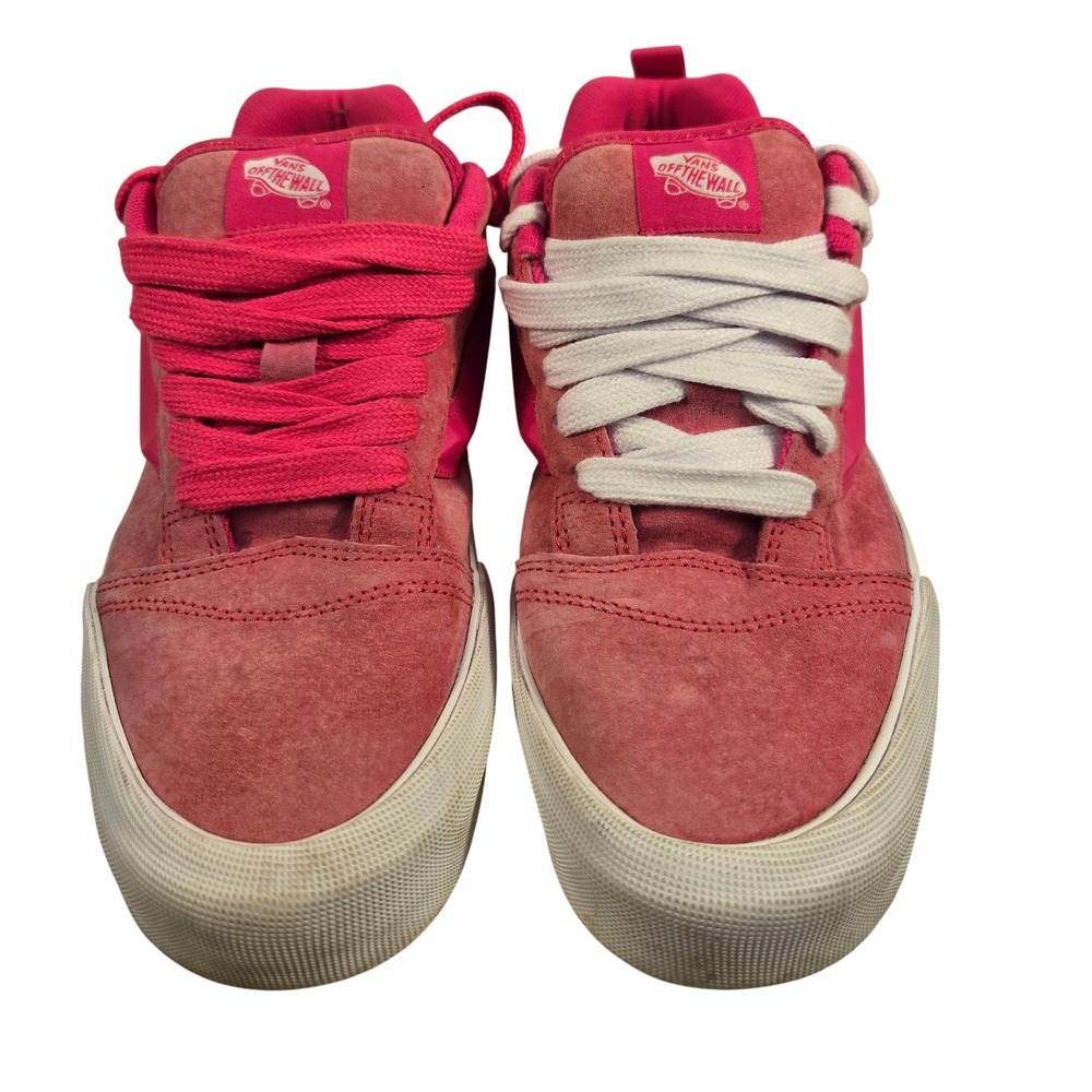 Vans Knu Skool Pink Suede Puffy Skate Shoes Low Top Sneakers